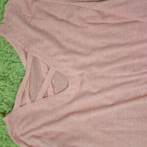 Prana L Coral Striped Top